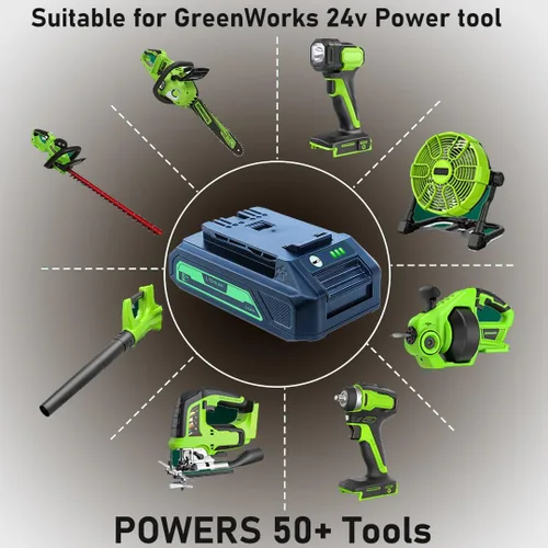 Miniatura 6 de DTK 2 paquetes de repuesto de 3.0Ah para batería de 24 V 29842 29852 BAG709 BAG710 para compatible con herramientas 20352 22232 2508302 2 2 2