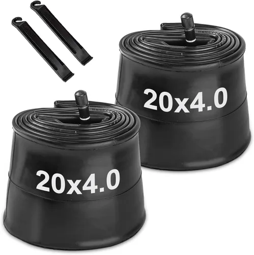 Hycline Tubo interior para bicicleta de grasa: 20/26x3.0-4.0 pulgadas, paquete de 2 tubos eléctricos para neumáticos grasos AV 1.260 in, válvula