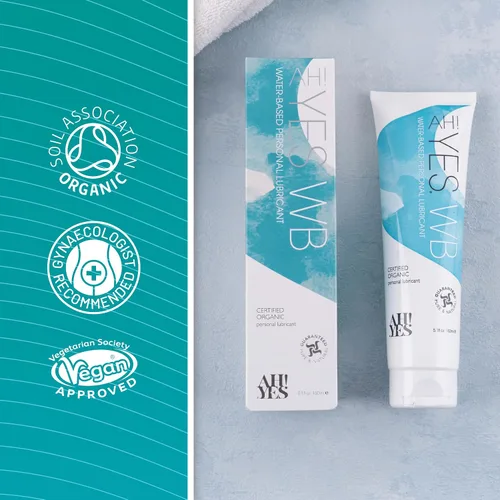 Miniatura 6 de AH! YES WB Lubricante a base de agua, lubricante a base de agua intensamente hidratante, certificado orgánico, fabricado sin hormonas ni glicerina