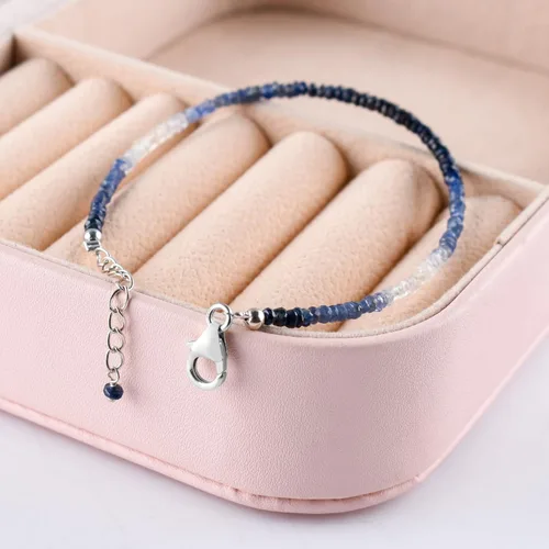 Miniatura 3 de Gifts For Women Shaded Beads Bracelets for Women, Natural Gemstone Handmade Full Beaded Jewelry, Birthstone, Crystals and Healing Stones 925