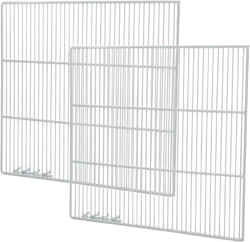 Juego de 2 estantes comerciales de repuesto para congelador y refrigerador (21 x 20.5 pulgadas), estante de metal ajustable de alambre de acero,