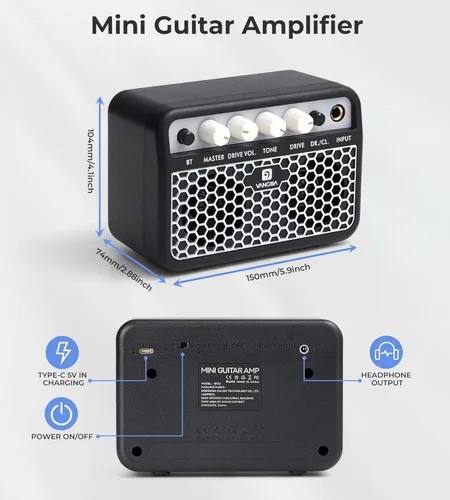 Miniatura 6 de Guitarra eléctrica para niños Vangoa de 30 pulgadas, kit para principiantes para jóvenes músicos con amplificador, bolsa, correa, cuerdas Azul