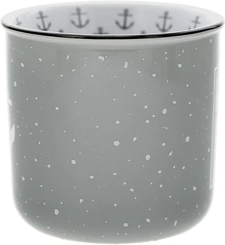 Miniatura 2 de Pavilion - Taza de cerámica de 18 onzas, color gris con acabado moteado, taza de café duradera de pared gruesa estilo campamento, taza de fogata