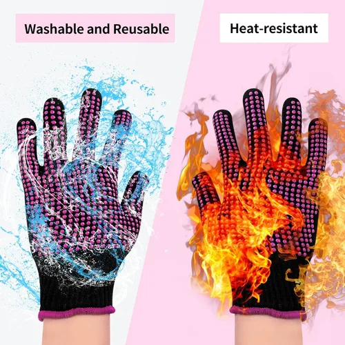 Miniatura 5 de HTVRONT Guantes resistentes al calor para sublimación - 2 piezas de guantes resistentes al calor para sublimación con protuberancias de silicona