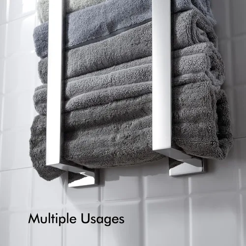 Miniatura 4 de BANOLUX - Toallero individual de 12 pulgadas para baño, toallero para baño, montado en la pared, soporte de toalla de mano de acero inoxidable Cromo