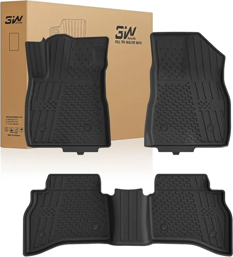 Miniatura 20 de 3W Alfombrillas de piso para Chevy Equinox 2018-2023 2024/Alfombrillas de piso GMC Terrain, TPE para todo clima con ajuste personalizado