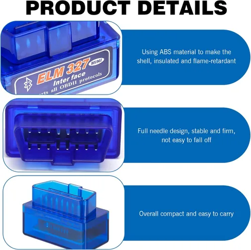 Miniatura 3 de MLY Escáner de Diagnóstico Automotriz OBDII, Herramienta de Diagnóstico Bluetooth OBDII ELM327 V2.1, Lector Profesional de Códigos de Falla