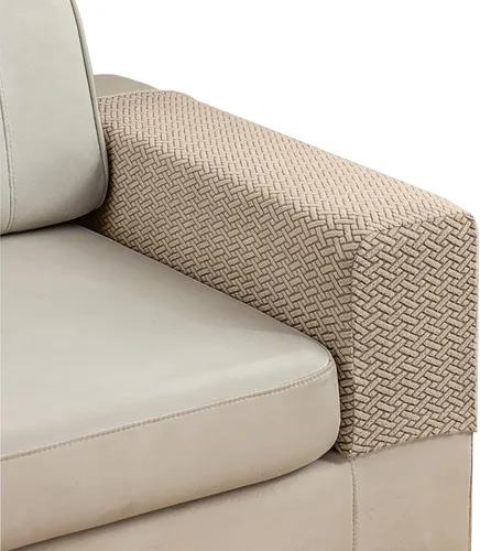 Miniatura 16 de Juego de 2 Fundas para Brazos de Sofá Sillón de Poliéster Elástico Fundas para Reposabrazos de Sofá Sillón Reclinable Fundas Protectoras con Marrón