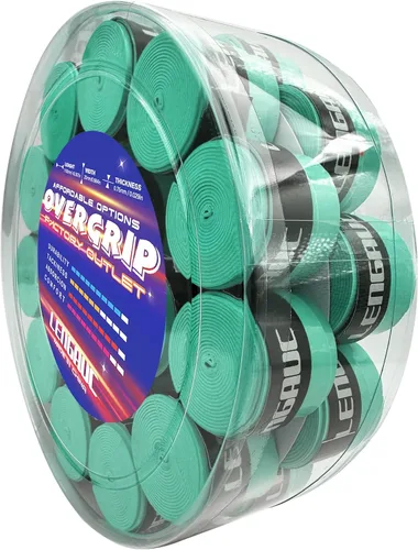 Miniatura 12 de Tacky Overgrips, para tenis, bádminton, pickleball/remo, paquete de 30/60 unidades, agarre antideslizante y absorbente, colorido, cinta de agarre