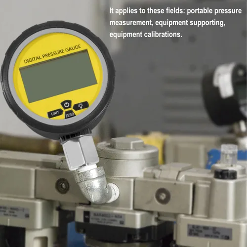 Miniatura 5 de Medidor de presión hidráulica digital 10000 PSI/700BAR con conector NPT de 1/4 pulgadas, probador de presión hidráulica con cubierta protectora