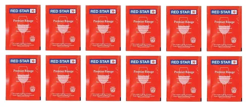 North Mountain Supply - Levadura de vino RS-PR-12 Red Star Premier Rouge -0.18 onzas (paquete de 12) - Levadura fresca