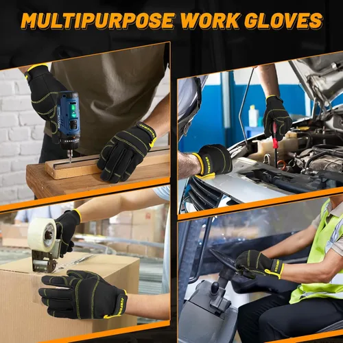 Miniatura 7 de Guantes de trabajo para mujer, 2 pares, guantes de jardinería ultraligeros, guantes multifuncionales para patio, trabajo doméstico, almacén