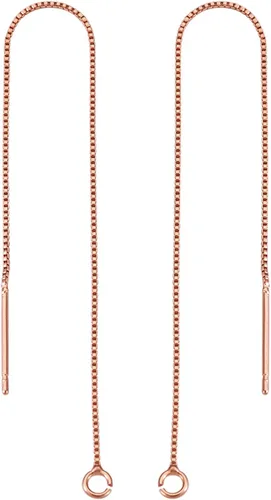 Miniatura 8 de Craftdady 10 hilos de cadena larga de oro de 18 quilates de 2.85 pulgadas de bola/cruz de eslabones colgantes con puente, anillo de salto