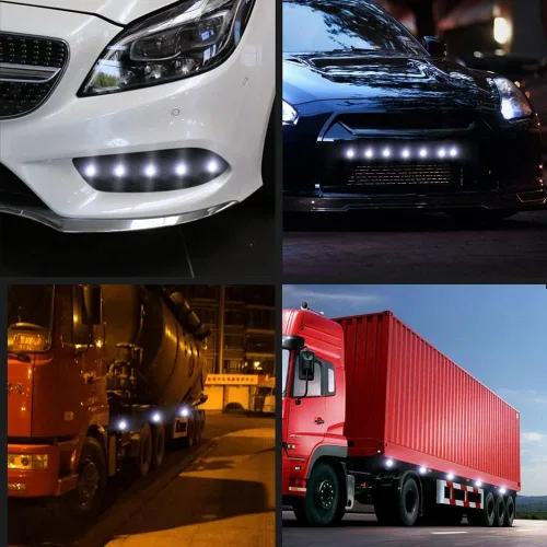 Miniatura 6 de 10 unids 0.709 in coche Eagle Eye DRL Led diurna Correr luces LED 12V copia de seguridad reversa señal de estacionamiento lámparas de automóviles