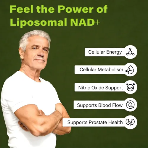 Miniatura 9 de RAPGET Suplemento liposomal NAD + Resveratrol - Suplemento NMN alternativo de alta pureza NAD + Suplemento para energía - Apoyo a la salud celular
