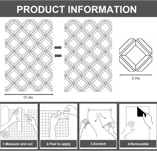 Miniatura 2 de Heroad Papel tapiz blanco para despegar y pegar, papel de contacto blanco y negro, papel de pared geométrico moderno para cuarto de bebé