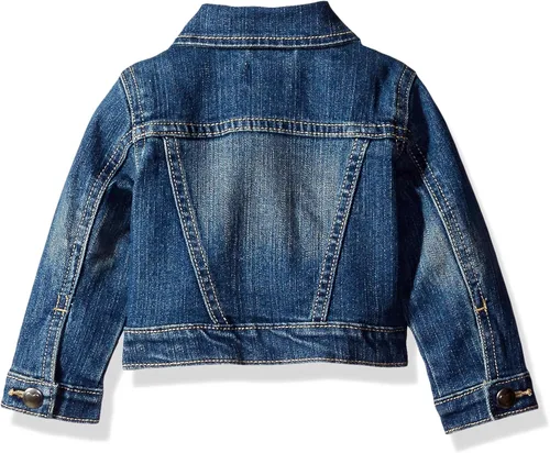 Miniatura 2 de The Children's Place Chaqueta de mezclilla básica para bebés y niñas pequeñas