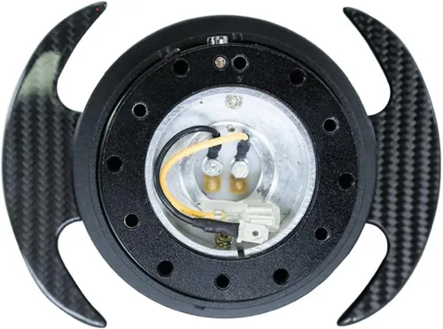 Miniatura 3 de NRG Innovations NRG-SRK-650BK-CF GEN 3.0 Race - Adaptador de cubo de liberación rápida para volante de carrera, diseño de 6 agujeros y patrones
