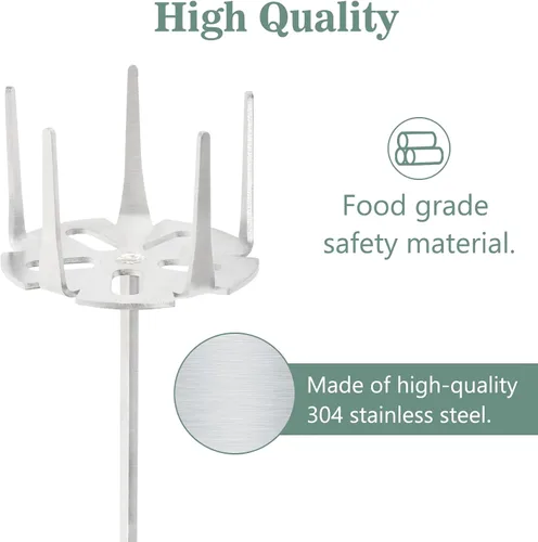 Miniatura 4 de Extractor de cerdo de 3 pulgadas, triturador de carne de acero inoxidable 304, adecuado para hacer tiras de carne con taladro manual estándar