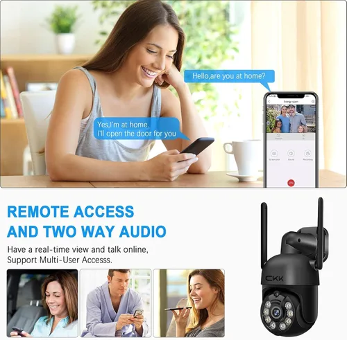 Miniatura 3 de 【Vista de 360°】Sistema de Seguridad Inalámbrico 3K, 4 piezas de cámaras PTZ de 5MP para interior y exterior, cámara WiFi para exterior, sistema