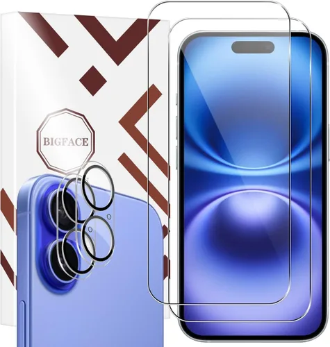 Miniatura 10 de BIGFACE Protector de pantalla para iPhone 11 + protectores de lente de cámara, [2 + 2 unidades] Vidrio templado transparente HD de alta calidad
