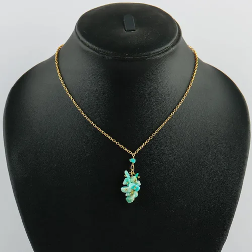 Miniatura 3 de TGH Collar con piedras preciosas naturales en Y, colgante de cristal curativo chapado en oro, cadena de latón de 16 + 2 pulgadas, joyería espiritual