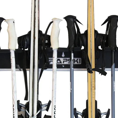Miniatura 9 de TRAPAWAY Estante de pared Capacidad para 4 pares de esquís o snowboard por Bindings Organizador de garaje para herramientas,