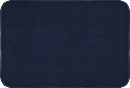 House, Home and More Alfombra antideslizante para interiores, color azul marino, 2 x 3 pies, parte trasera de goma antideslizante, resistente a las