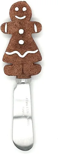 Miniatura 7 de MrNoel's - Cuchillos esparcidores de pan de jengibre para niño y niña, 4 piezas, mango de resina pintado a mano con hoja de acero inoxidable, juego