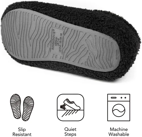 Miniatura 6 de RockDove - Pantuflas de vellón de estilo cerrado para mujer, ideales para interiores