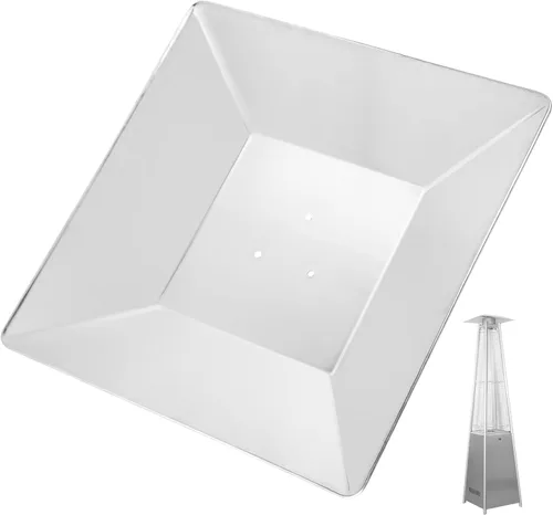 Escudo de calor para calentador de patio, reflector de calor cuadrado de aluminio, piezas superiores de repuesto para calentadores de tubo de vidrio