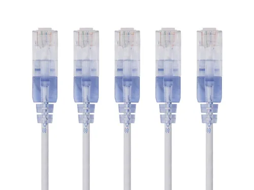 Miniatura 74 de Monoprice Cat6A - Cable de conexión Ethernet de 6 pulgadas, negro, UTP, 30 AWG, 10G, cable de cobre puro desnudo, sin enganche, RJ45, serie SlimRun