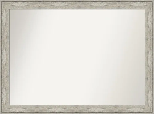 Miniatura 199 de Amanti Art Espejo de baño plateado para sobre fregadero, 28 x 47 pulgadas, espejo rectangular de plata imperial, marco de madera tradicional de gran