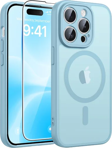 Miniatura 285 de FNTCASE - Funda para iPhone 16 Pro: magnética, mate, translúcida, de grado militar, protectora contra caídas, resistente, fina, duradera y a prueba
