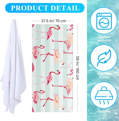 Miniatura 3 de Macarrie 16 toallas de playa de sublimación blanca a granel de poliéster grueso de 400 GSM, toalla de baño absorbente grande en blanco para regalos