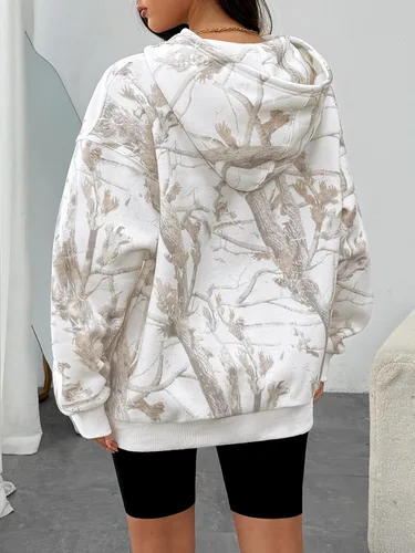 Miniatura 188 de Trendy Queen - Sudaderas extragrandes con capucha para mujer, suéteres de manga larga, sin botones, de vellón, de otoño, ropa de invierno