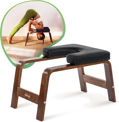 FeetUp - El banco original para parada de cabeza de yoga, banco entrenador vegano para parada de manos y soporte, equipo de inversión de