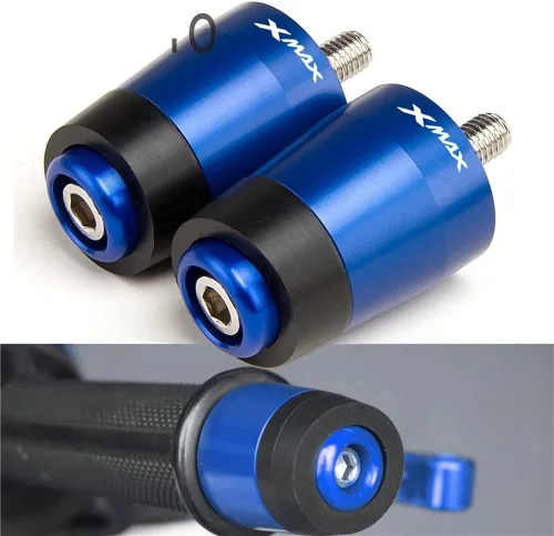 Miniatura 2 de Handlebar Plug for Yamaha X-MAX Xmax 300 2017 2018 2019 2020 2021 Motorcycle Grips Handle Bar Grip Ends Cover Cap Balanced Plugs (Color : Black)