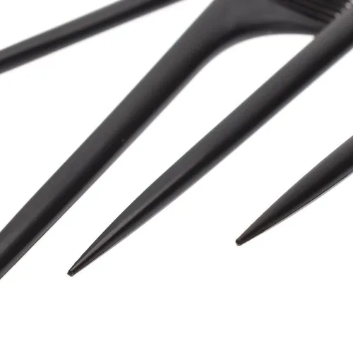 Miniatura 7 de 1/3 paquetes de peine de cola de rata, peine de cola fina profesional, cola de rata, fibra de carbono, resistente al calor, peines con cola