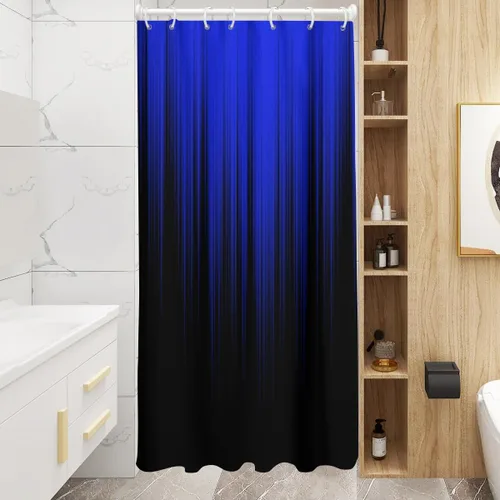 Miniatura 31 de AAtter - Cortina de ducha negra y gris con arte abstracto ombre gótico gótico estético para hombres, extra larga XL grande, de tela para decoración
