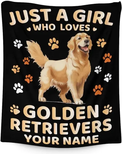 Miniatura 7 de Golden Retriever - Manta de regalo – 40 x 30 pulgadas, bonita manta para niños y niñas, manta negra suave y mullida para regazo y silla