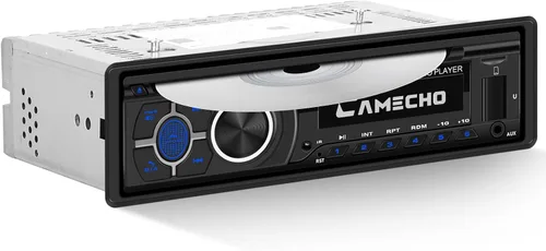 Miniatura 8 de CAMECHO Radio de coche Bluetooth Single DIN Audio estéreo para automóvil, audio para automóvil con manos libres Bluetooth, FM/ MP3/U disco/AUX/carga