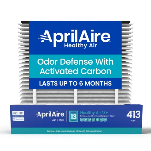 AprilAire 413CBN Filtro de Repuesto para Purificadores de Aire AprilAire para Toda la Casa - MERV 13 con Carbón, Hogar Saludable Alergia + Reducción