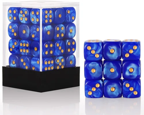 36 piezas de paquete de dados de 12 mm de 6 caras MINI, juego de dados de patrón de perla, dados estándar de 6 caras para Yahtzee, Bunco o enseñanza