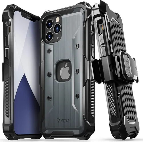 Vena vArmor - Funda resistente compatible con Apple iPhone 12 / iPhone 12 Pro (6.1 pulgadas) (protección contra caídas de grado militar), funda Gris