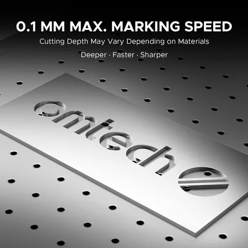 Miniatura 7 de OMTech Grabador láser de fibra de 60 W, máquina de grabado láser MOPA para marcado de metal de color de alto contraste, máquina de grabado láser