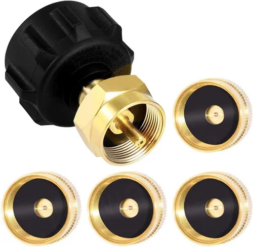 Miniatura 10 de Joywayus QCC1 - Válvula reguladora de tanque de 1 libra, adaptador de recarga de propano para exteriores, kit de barbacoa para exteriores, se adapta
