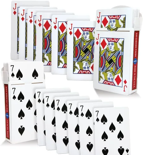 Miniatura 4 de Magic Makers One Way Forcing Red Bicicleta Back Decks Combo 7 Picas y Jack Diamonds - 2 cubiertas incluidas