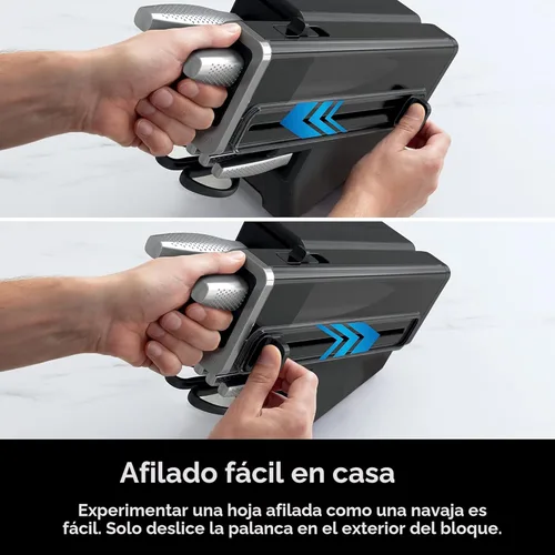 Miniatura 6 de Ninja K62012 Foodi NeverDull Premium - Sistema de cuchillos de acero inoxidable alemán de 12 piezas con afilador integrado, acero inoxidable/negro