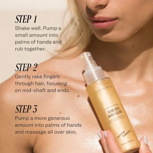 Miniatura 4 de CUVÉE BEAUTY Cuvee Hair and Body Glow - 3 onzas líquidas - Hidrata el cabello y la piel con brillo ligero, domina el encrespamiento y agrega brillo